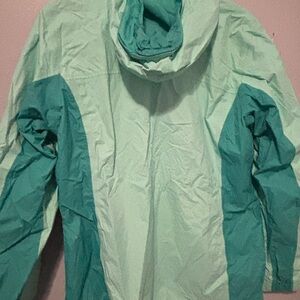 Columbia Mint Green and Teal Windbreaker Jacket